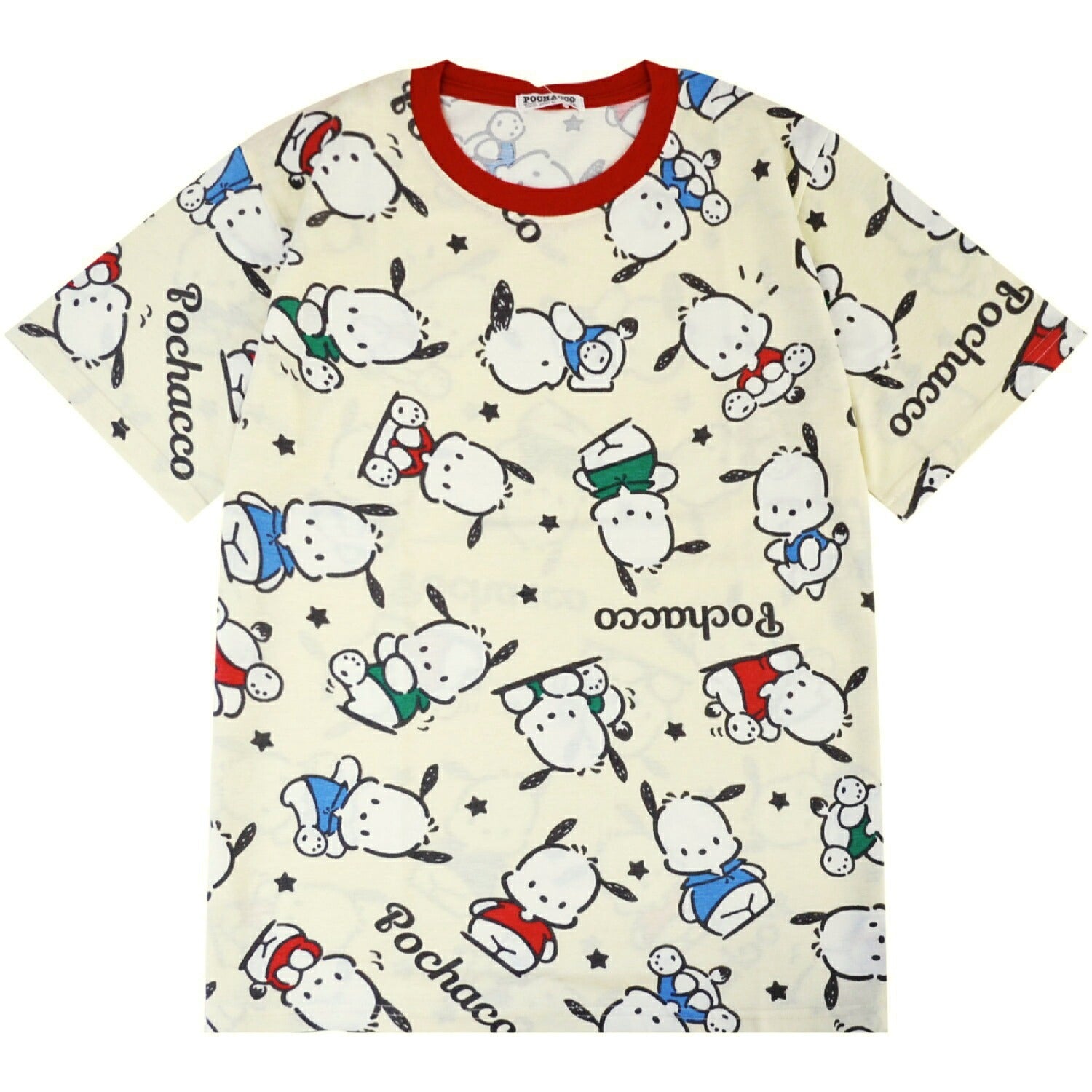 ポチャッコ Tシャツ 半袖 総柄 プリント トップス サンリオ キャラクターズ メンズ レディース pc1152-246
