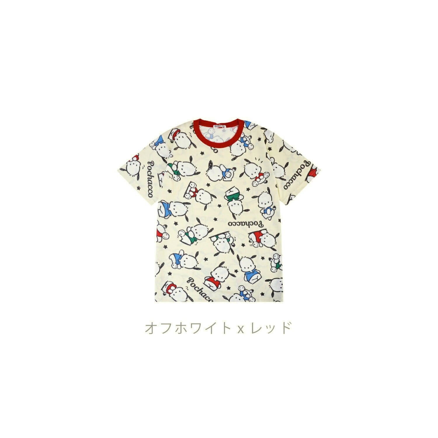 ポチャッコ Tシャツ 半袖 総柄 プリント トップス サンリオ キャラクターズ メンズ レディース pc1152-246