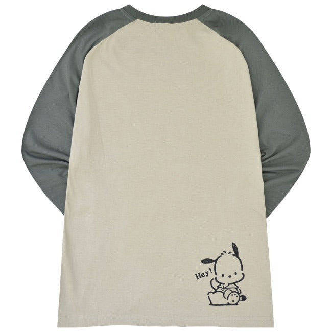 ポチャッコ Tシャツ 長袖 ロンT 七分袖 サンリオ キャラクターズ プリント ラグラン メンズ レディース pc1243-25