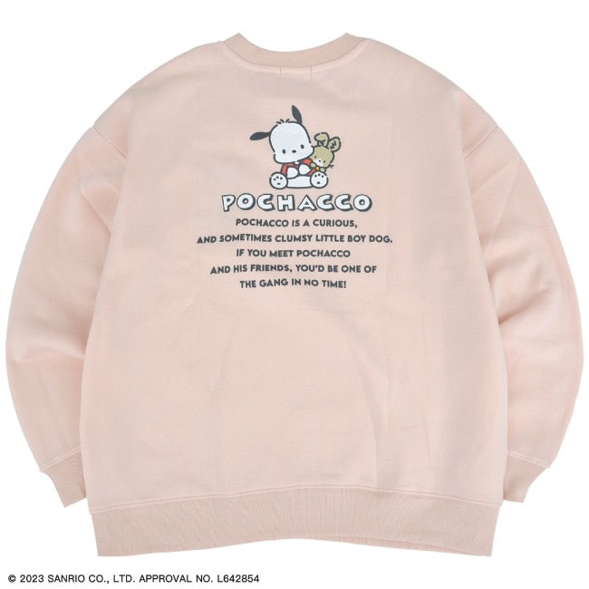ポチャッコ 裏起毛 ビッグシルエット 刺繍 トレーナー 秋冬春 サンリオキャラクターズ pc1334-630