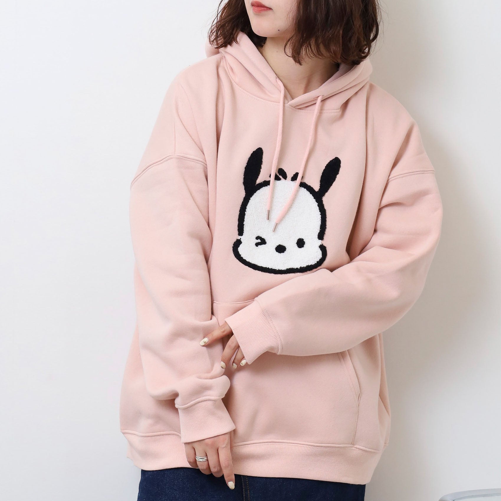 ポチャッコ 裏起毛 スウェット パーカー ビッグ オーバーサイズ サンリオ キャラクターズ プリント メンズ レディース pc1344-164