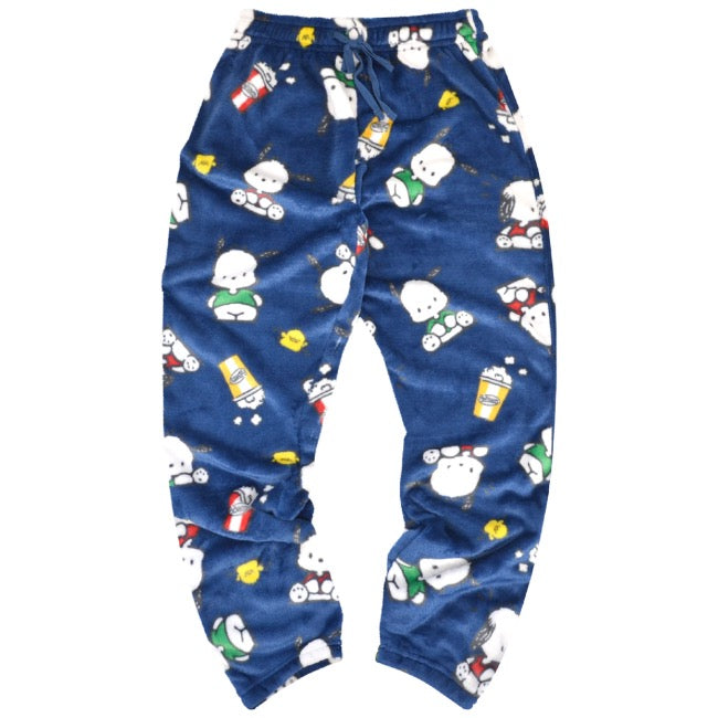 ポチャッコ トレーナー スウェット パンツ フリース 総柄 セットアップ ルームウェア 部屋着 パジャマ サンリオ キャラクターズ pc1644-101