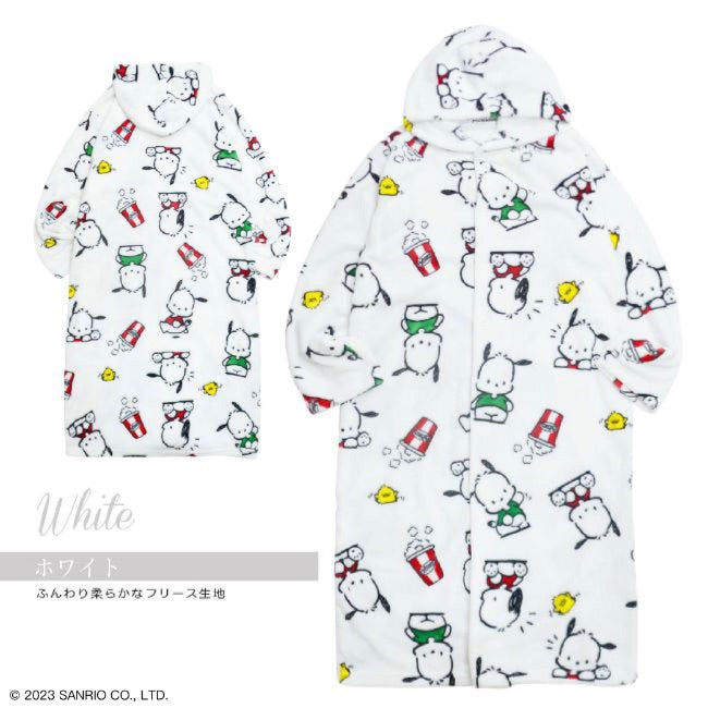 ポチャッコ フリース パーカー 着る毛布 ブランケット ルームウェア 毛布 レディース キッズ メンズ M L 大きいサイズ アウトドア サンリオ キャラクターズ pc1814-691