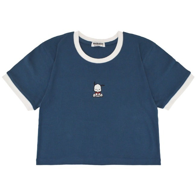 ポチャッコ Tシャツ ちびT サンリオ キャラクターズ 刺繍 レディース ショート丈 半袖 pc2142-335
