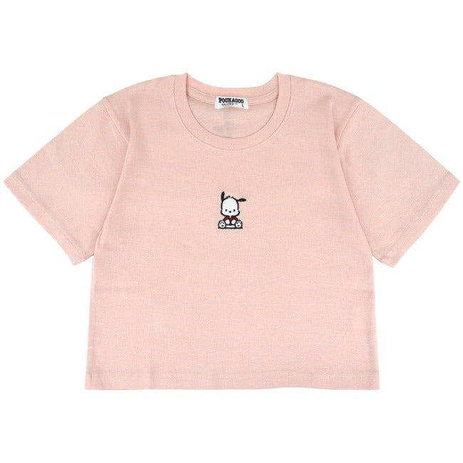 ポチャッコ Tシャツ ちびT サンリオ キャラクターズ 刺繍 レディース ショート丈 半袖 pc2142-335