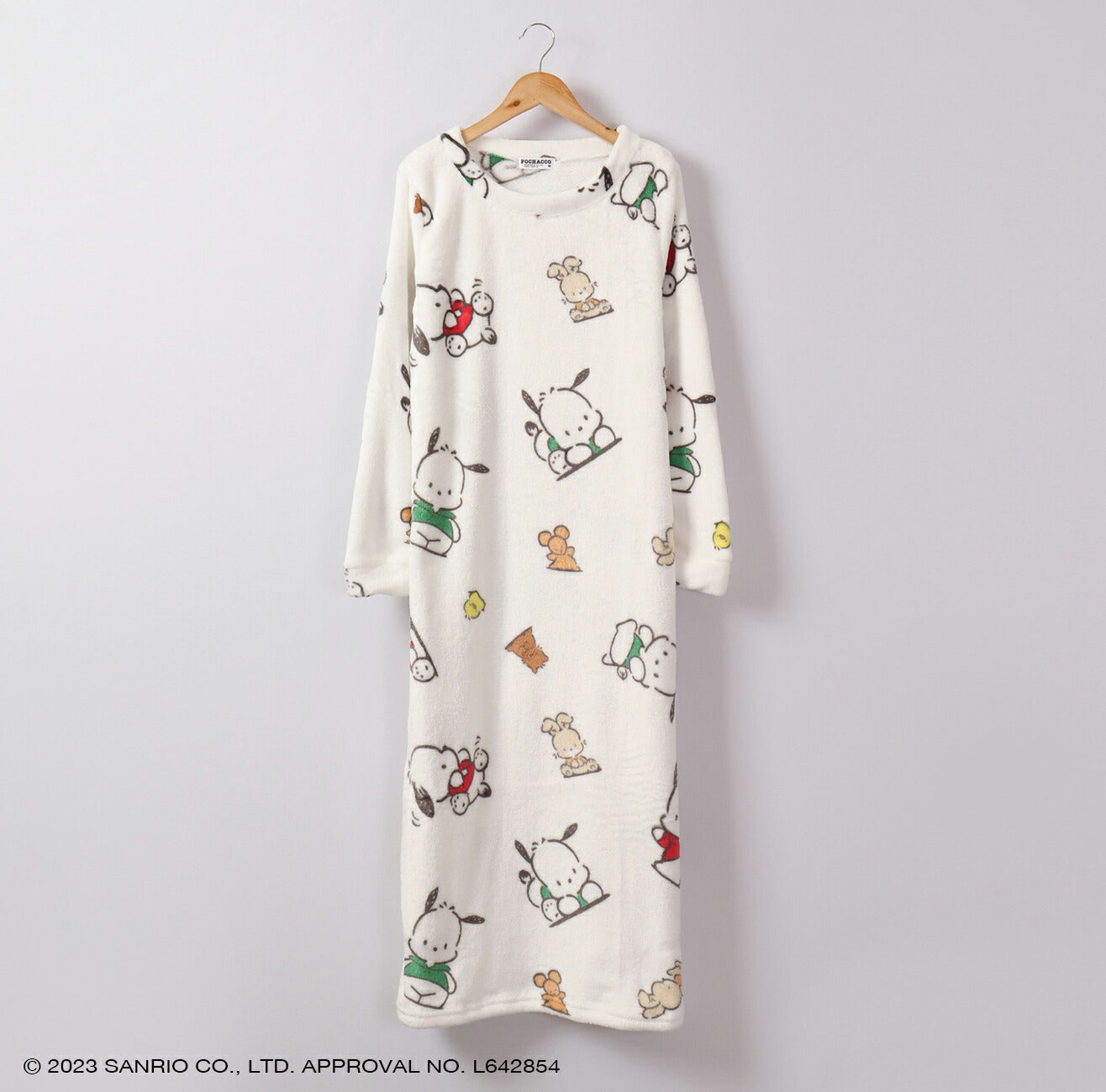 ポチャッコ ワンピース 長袖 プリント 部屋着 サンリオ キャラクターズ pc2724-774