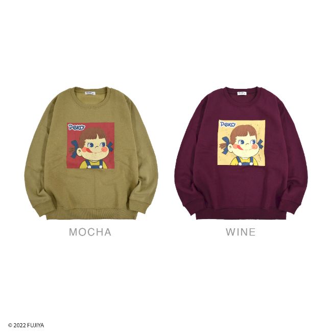 ペコちゃん トレーナー 裏起毛 不二家 メンズ プリント pe1314-772