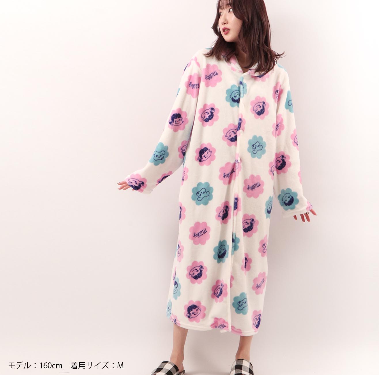 ペコちゃん フリース パーカー 着る毛布 ブランケット ルームウェア 毛布 レディース キッズ メンズ M L 大きいサイズ アウトドア プレゼント ギフト 女の子 男の子 大人 クリスマス pe1814-693