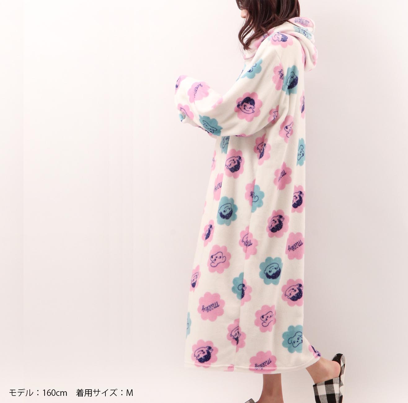 ペコちゃん フリース パーカー 着る毛布 ブランケット ルームウェア 毛布 レディース キッズ メンズ M L 大きいサイズ アウトドア プレゼント ギフト 女の子 男の子 大人 クリスマス pe1814-693