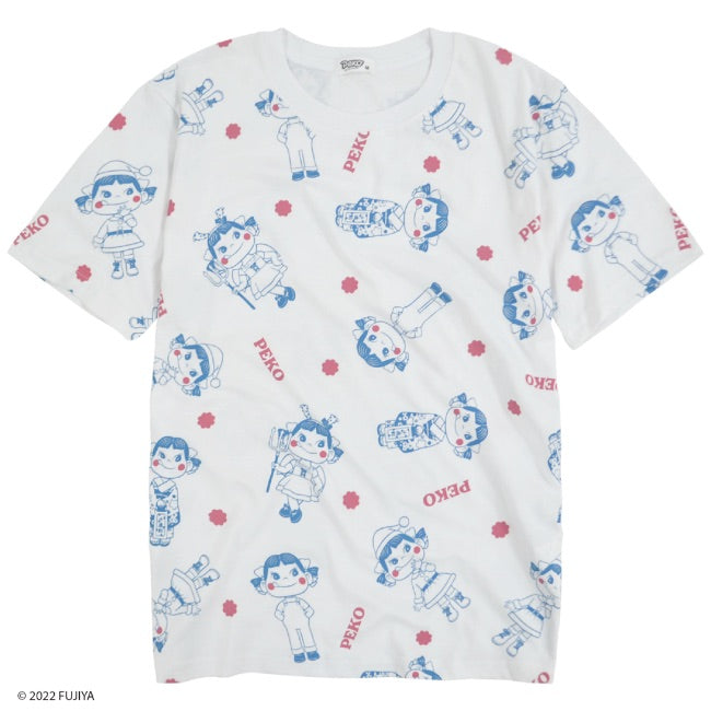 不二家 ペコちゃん ミルキー Tシャツ パッケージ デザイン レディース プリント M L LL pe2122-81