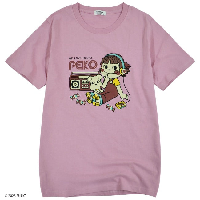 ペコちゃん 不二家 ミルキー Tシャツ 半袖 レディース レトロ プリント pe2122-82