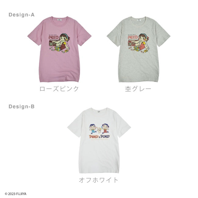 ペコちゃん 不二家 ミルキー Tシャツ 半袖 レディース レトロ プリント pe2122-82