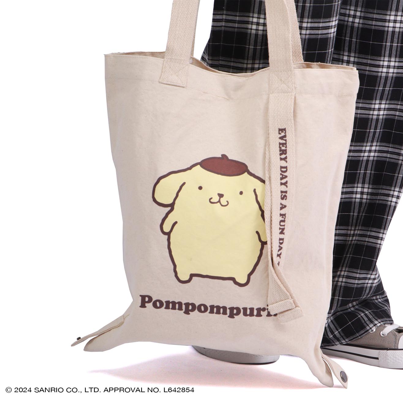 ポムポムプリン トート バケット バッグ 2WAY お買い物袋 エコバッグ グッズ サンリオ キャラクターズ pp-1000