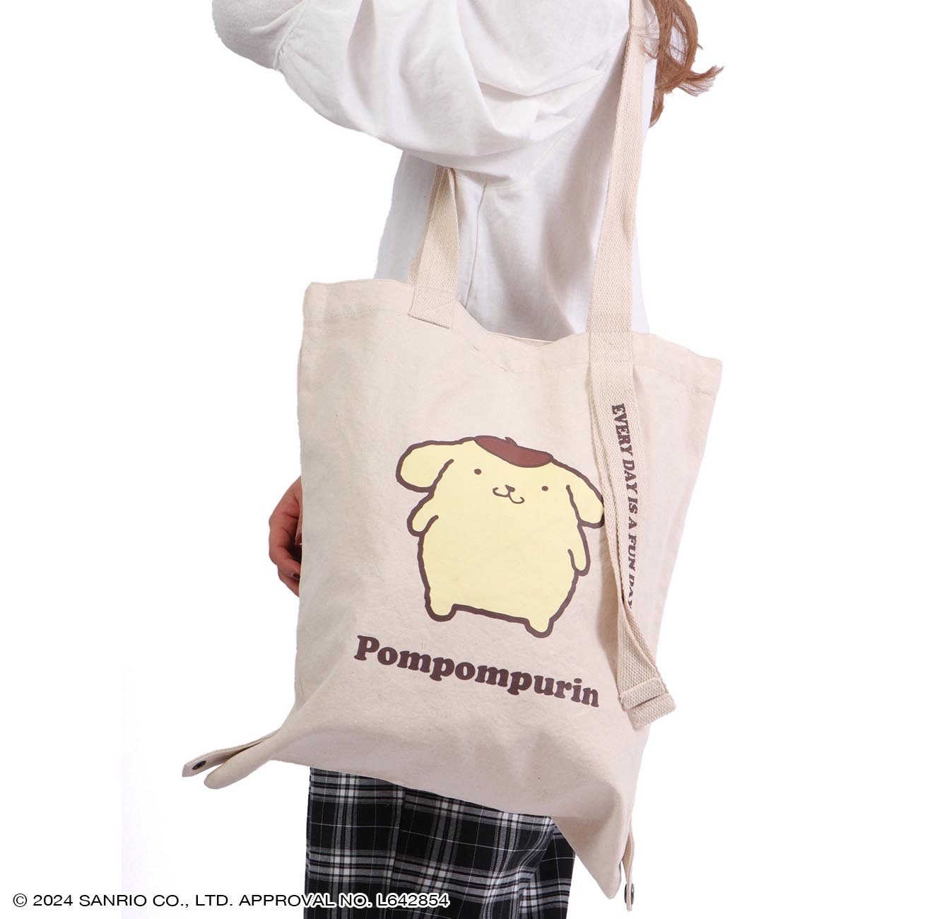 ポムポムプリン トート バケット バッグ 2WAY お買い物袋 エコバッグ グッズ サンリオ キャラクターズ pp-1000