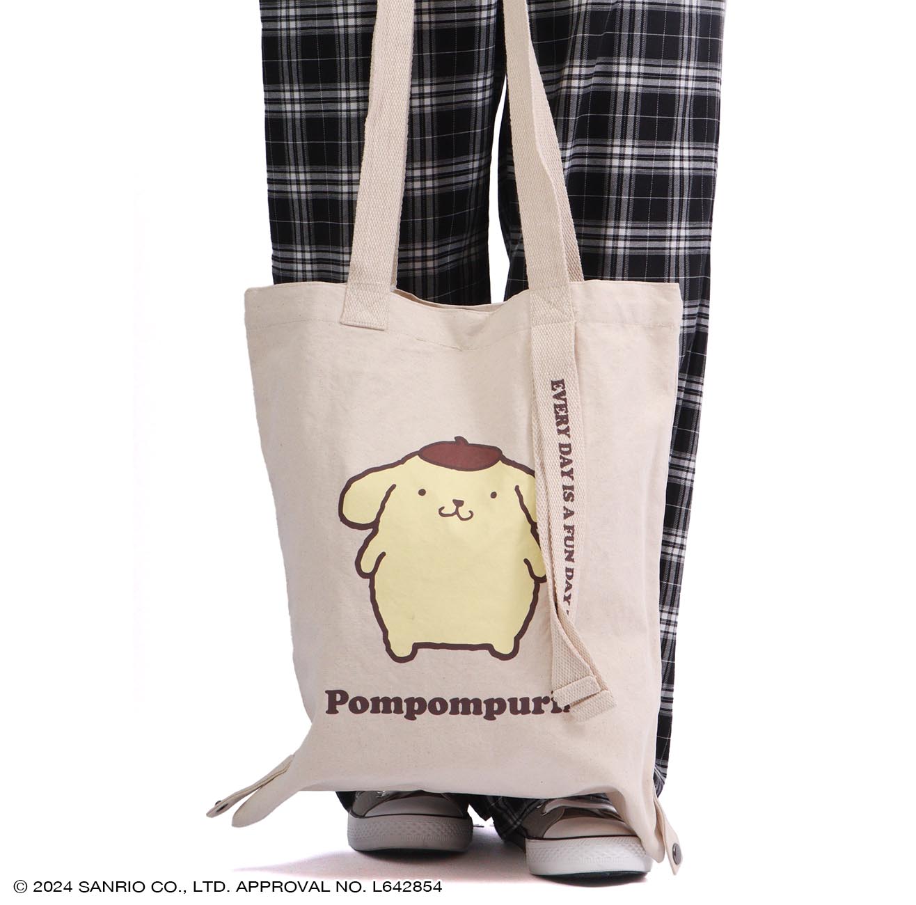 ポムポムプリン トート バケット バッグ 2WAY お買い物袋 エコバッグ グッズ サンリオ キャラクターズ pp-1000