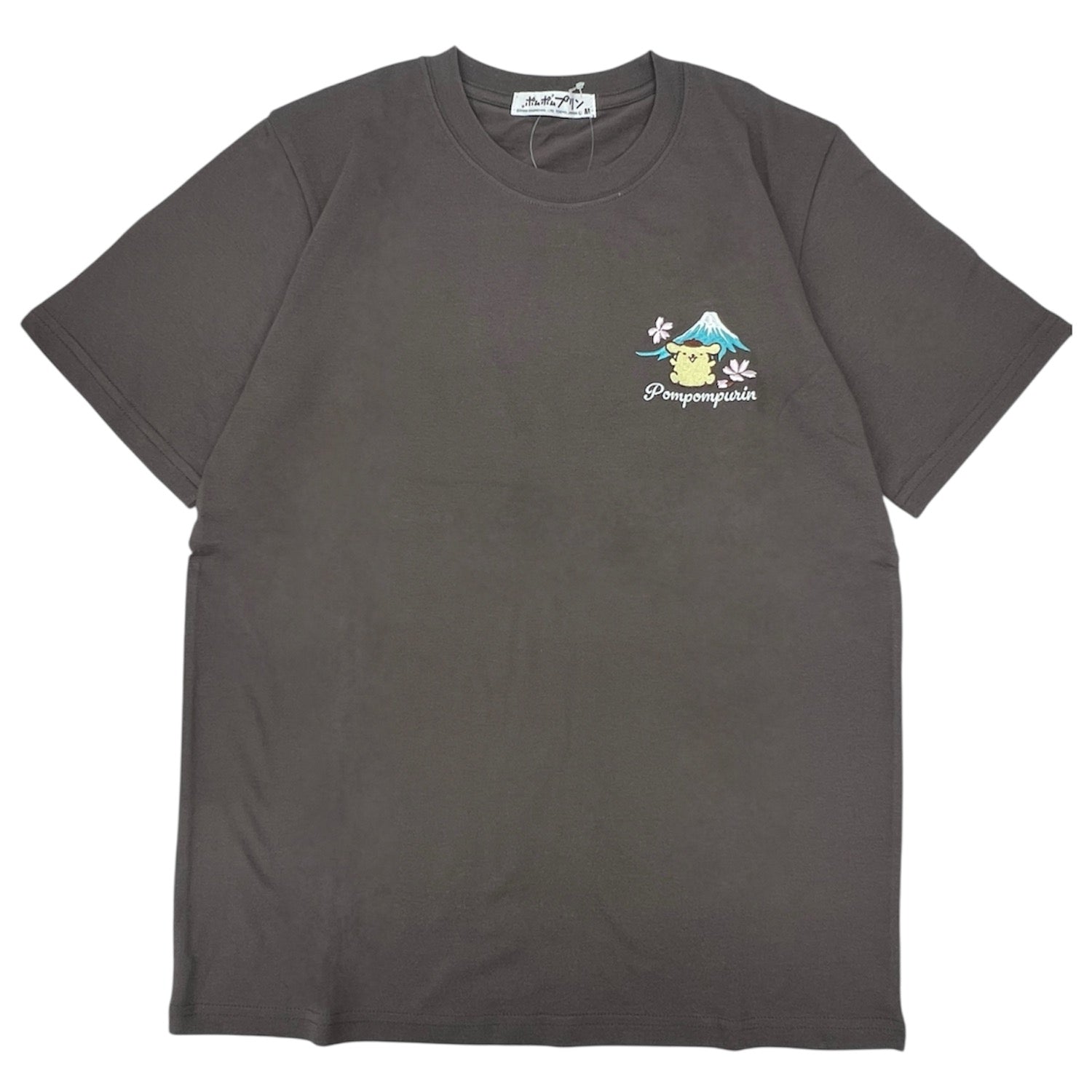 ポムポムプリン 和柄 半袖 Tシャツ 刺繍 バックプリント 天竺 メンズ レディース サンリオ キャラクターズ sanrio pp1162-72