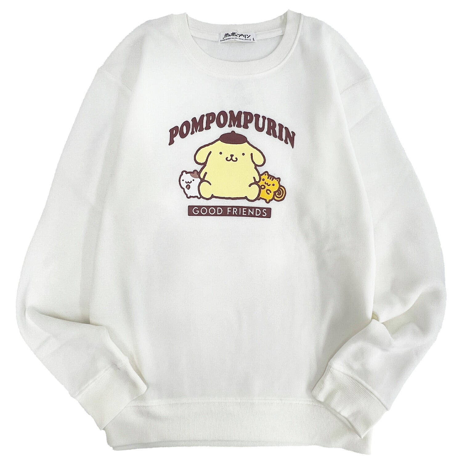 ポムポムプリン トレーナー スウェット パンツ セットアップ 裏起毛 ルームウェア 部屋着 パジャマ サンリオ キャラクターズ pp1654-86