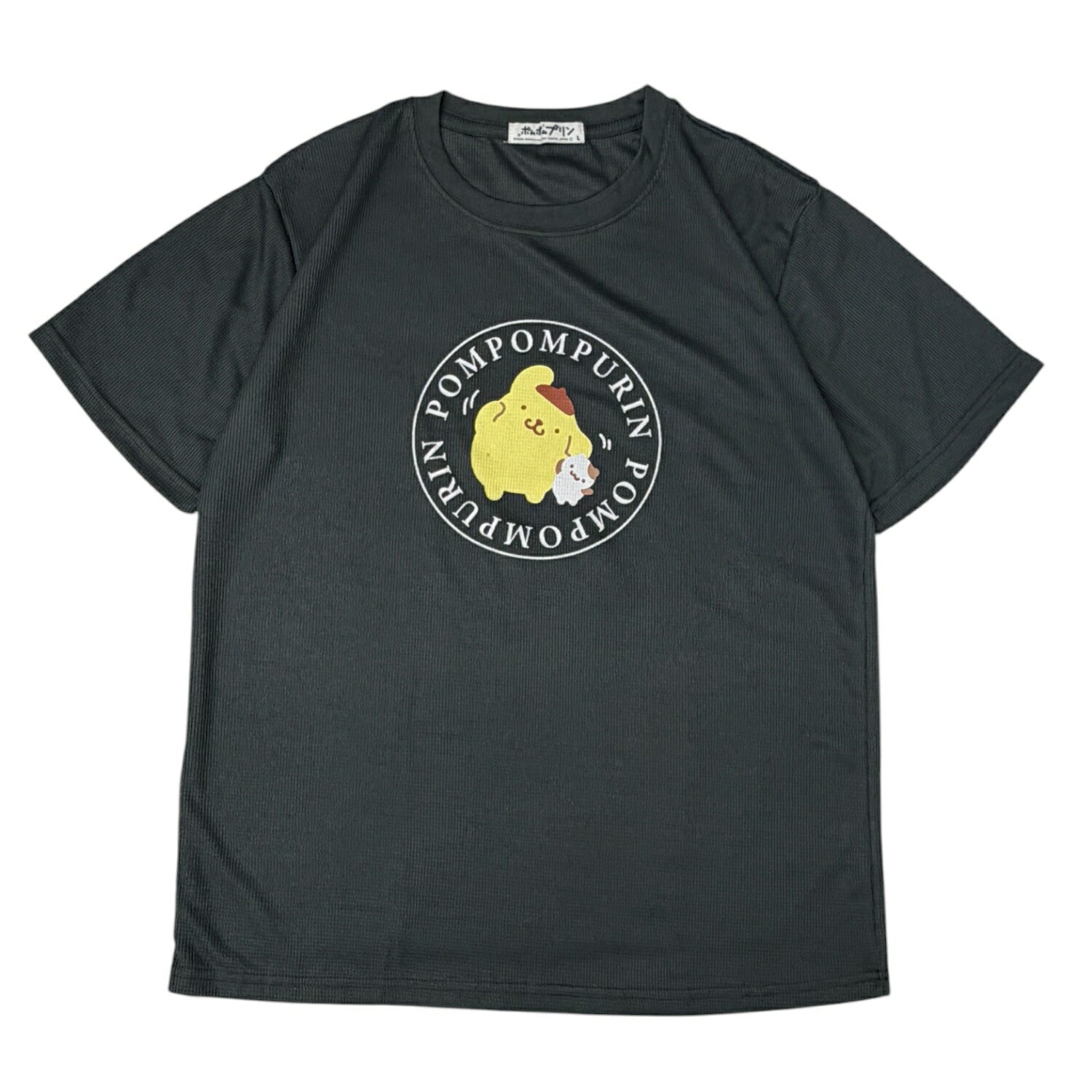 ポムポムプリン プリント ドライワッフル 上下セット 半袖 Tシャツ ハーフパンツ セットアップ 部屋着 パジャマ ジム着 春 夏 サンリオ キャラクターズ pp1662-65