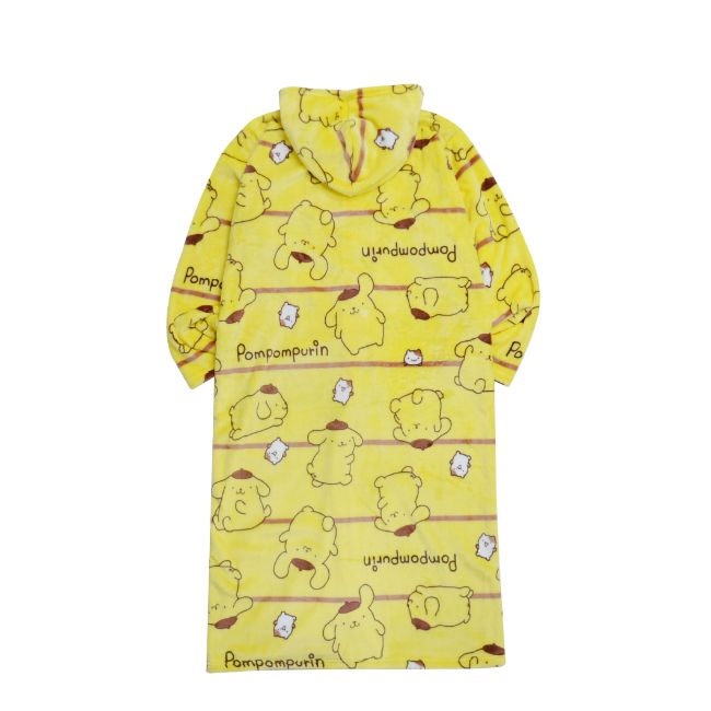 ポムポムプリン フリース パーカー 着る毛布 ブランケット ルームウェア 毛布 レディース サンリオ キャラクターズ pp1814-690