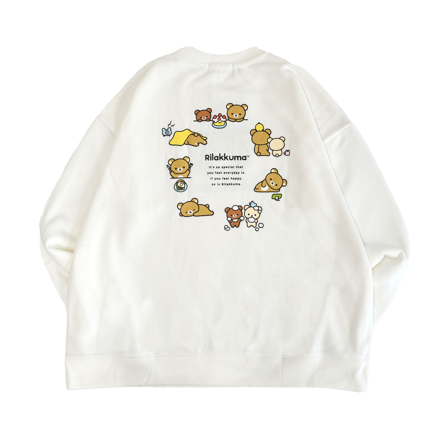 リラックマ サガラ刺繍 裏起毛 ビッグシルエット コリラックマ キイロイトリ レディース 秋冬 rk1354-98