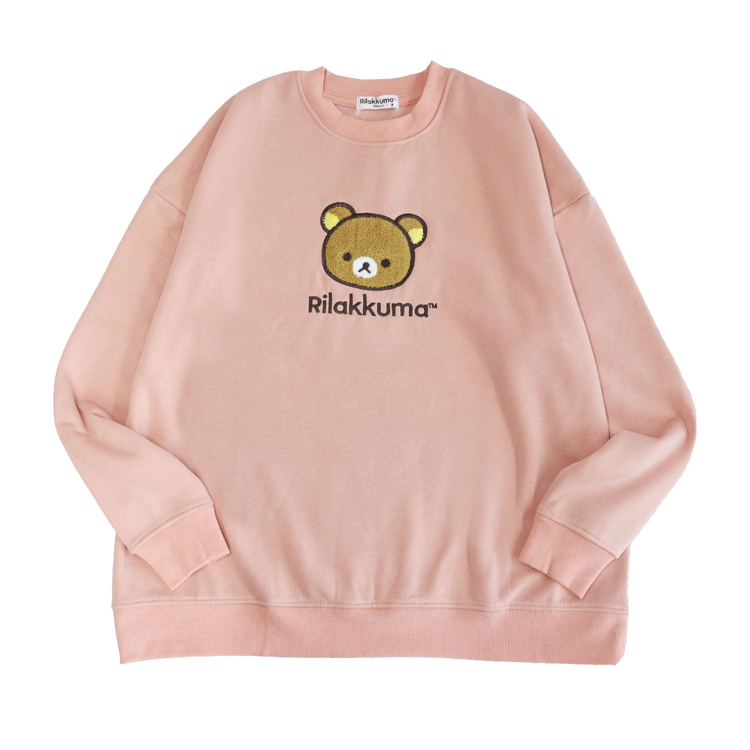 リラックマ サガラ刺繍 裏起毛 ビッグシルエット コリラックマ キイロイトリ レディース 秋冬 rk1354-98