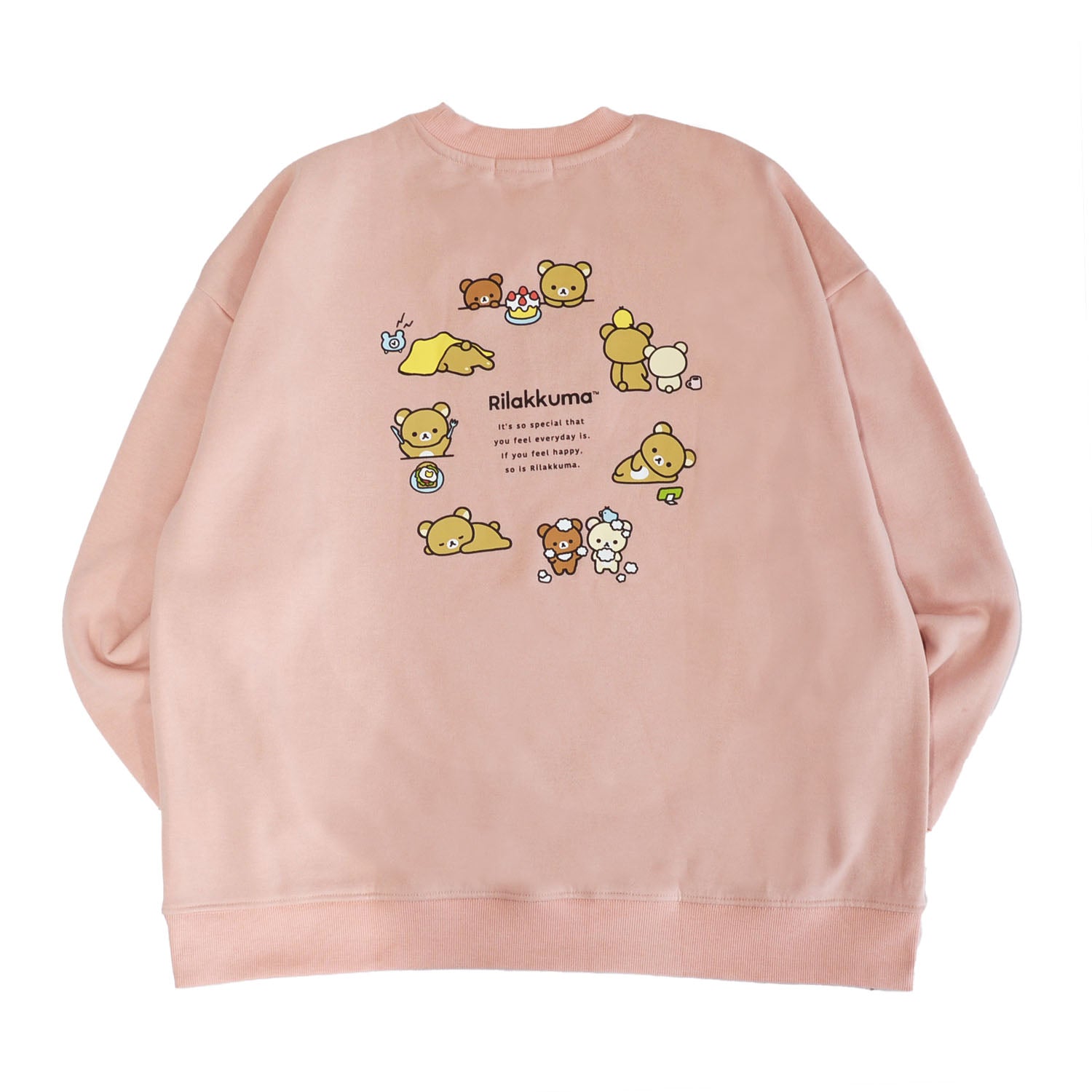 リラックマ サガラ刺繍 裏起毛 ビッグシルエット コリラックマ キイロイトリ レディース 秋冬 rk1354-98