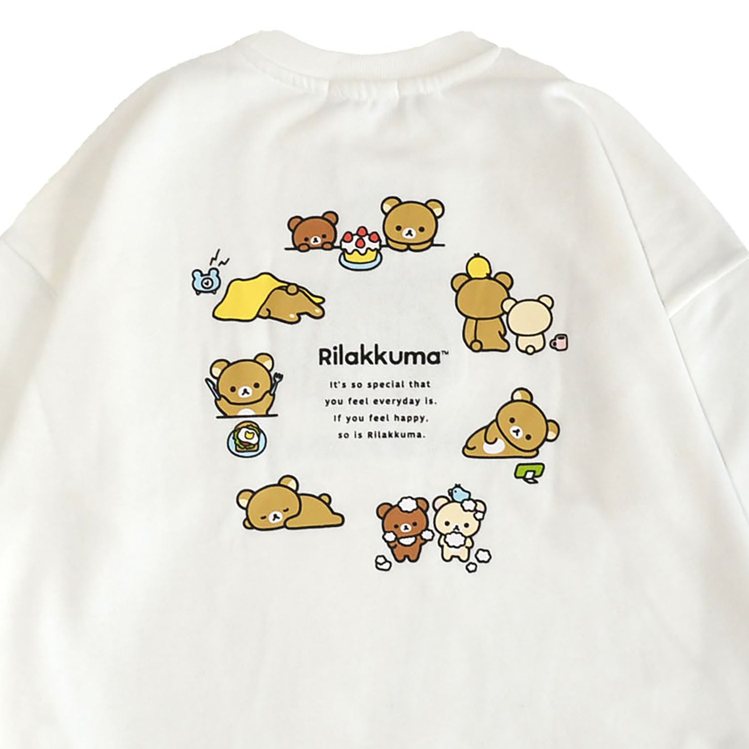 リラックマ サガラ刺繍 裏起毛 ビッグシルエット コリラックマ キイロイトリ レディース 秋冬 rk1354-98