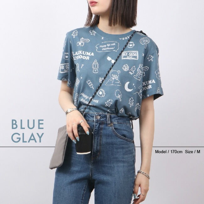 リラックマ アウトドア Tシャツ 半袖 春夏 Rilakkuma San-x rk1132-299