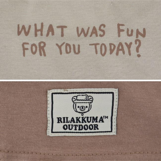 リラックマ アウトドア ドロップショルダー Tシャツ 半袖 Rilakkuma rk1132-300