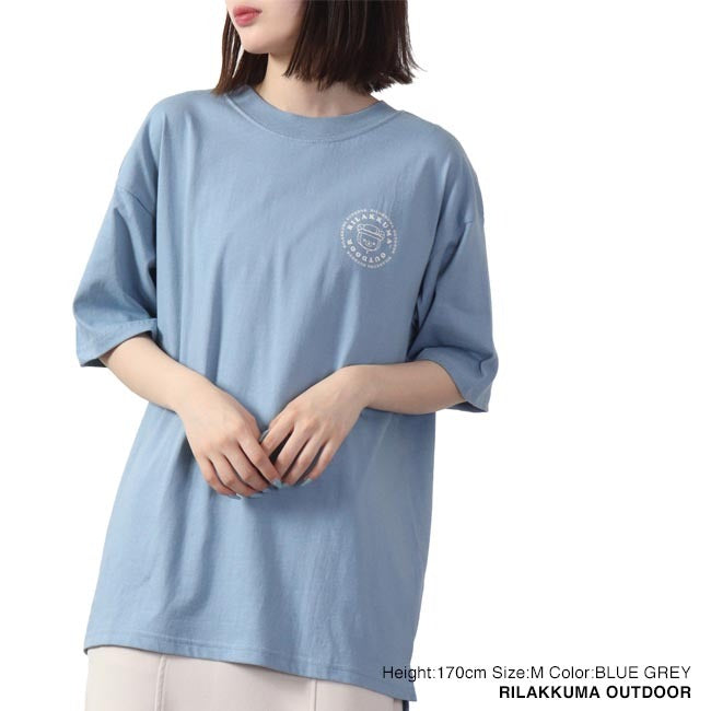 リラックマ サンエックス Tシャツ 半袖 トップス ドロップショルダー プリント San-X rk1132-301