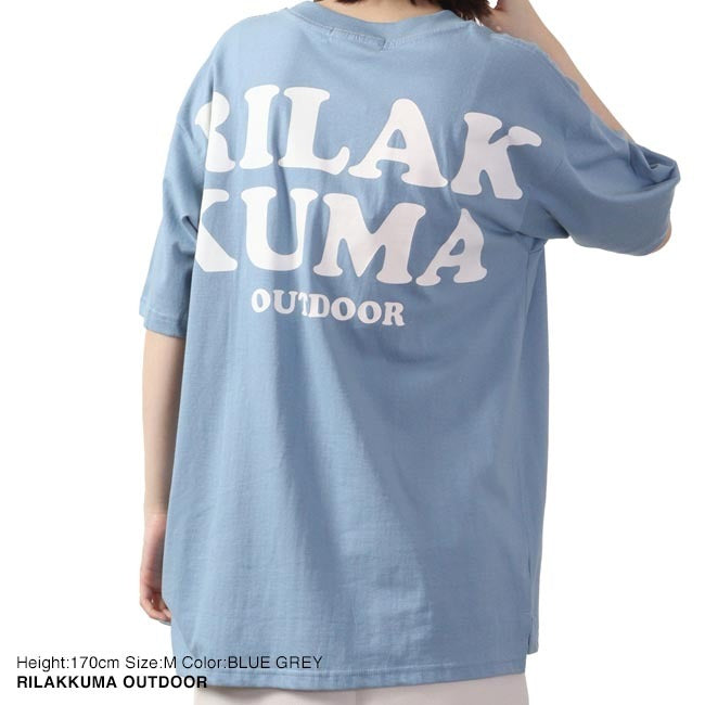 リラックマ サンエックス Tシャツ 半袖 トップス ドロップショルダー プリント San-X rk1132-301