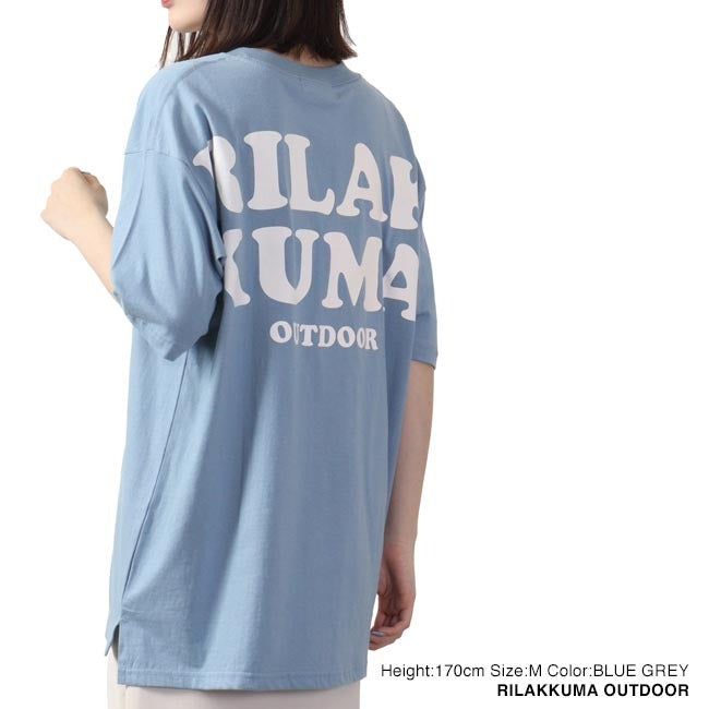 リラックマ サンエックス Tシャツ 半袖 トップス ドロップショルダー プリント San-X rk1132-301