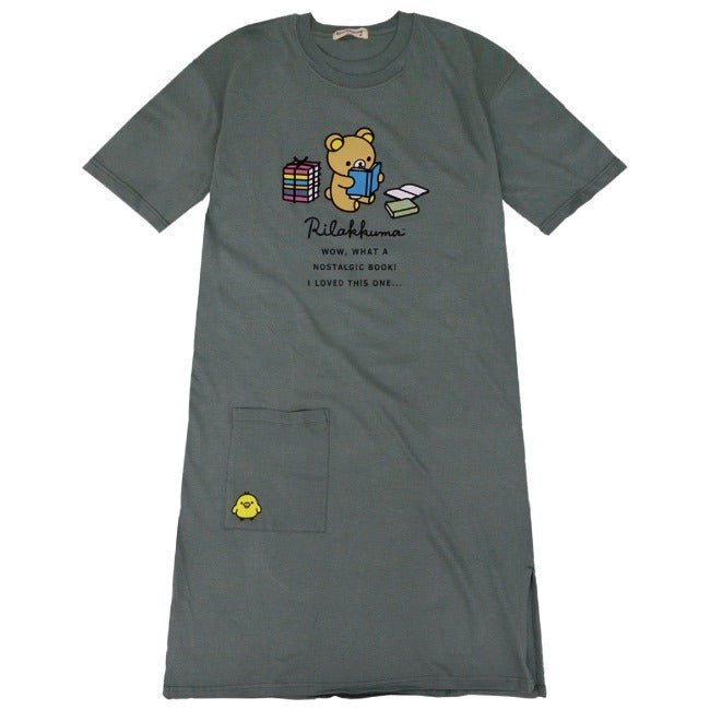 リラックマ サンエックス プリント キャラクター トップス Tシャツ 半袖 BIG ポケット オーバーサイズ San-X rk1142-227