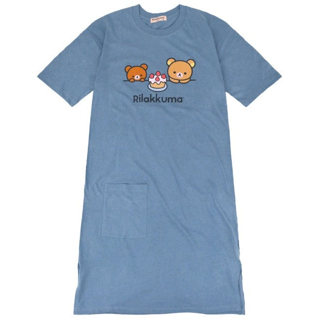 リラックマ サンエックス プリント キャラクター トップス Tシャツ 半袖 BIG ポケット オーバーサイズ San-X rk1142-227