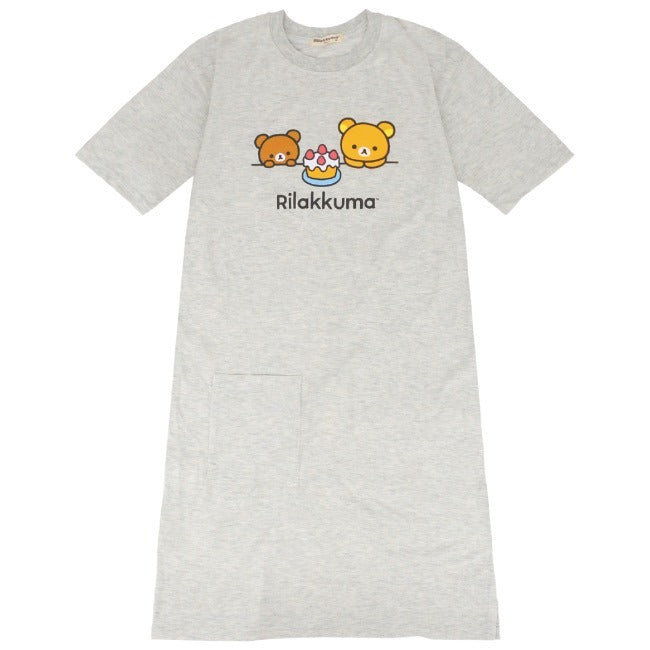 リラックマ サンエックス プリント キャラクター トップス Tシャツ 半袖 BIG ポケット オーバーサイズ San-X rk1142-227
