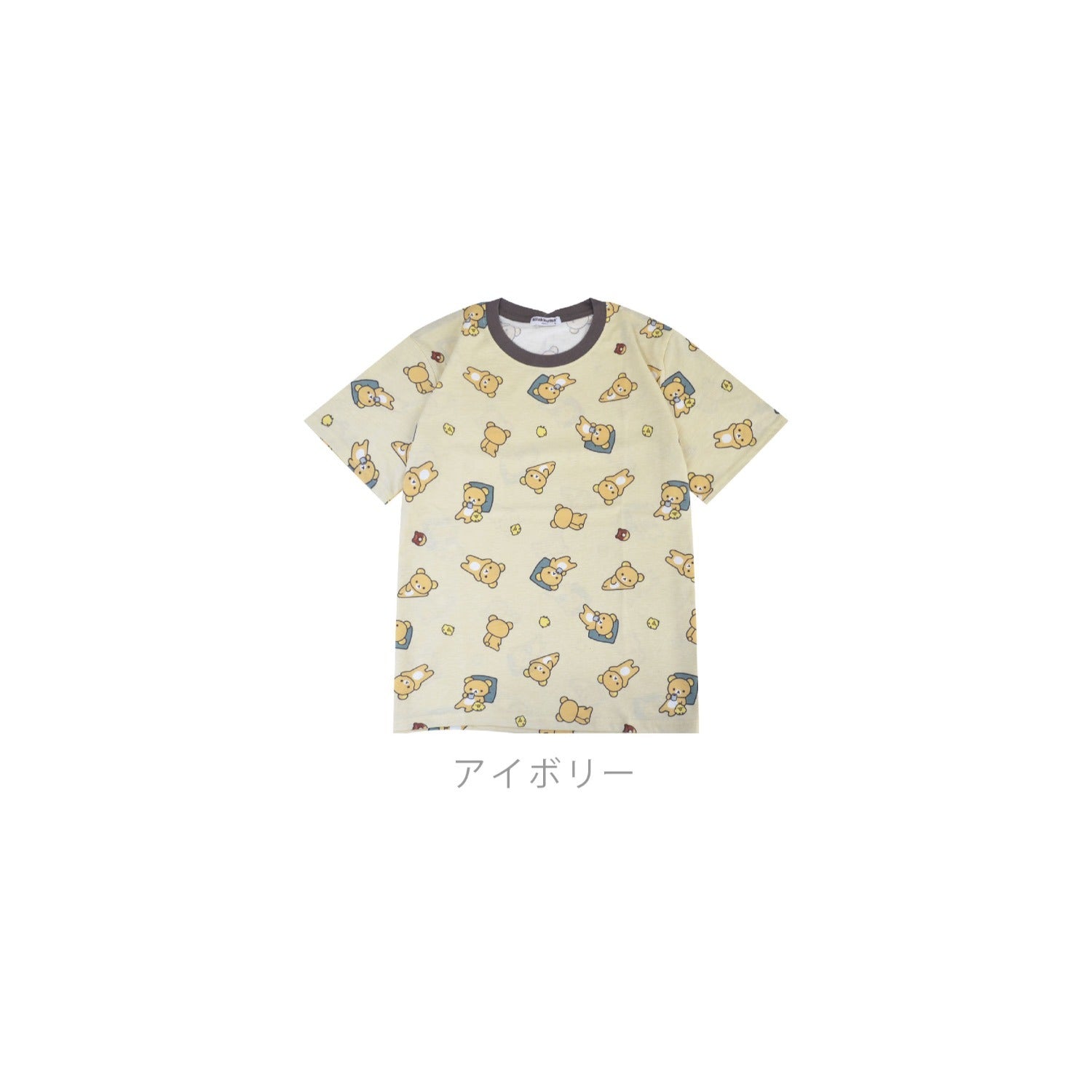 リラックマ プリントTシャツ 半袖 サンエックス 春夏 天竺 総柄 Rilakkuma rk1152-164