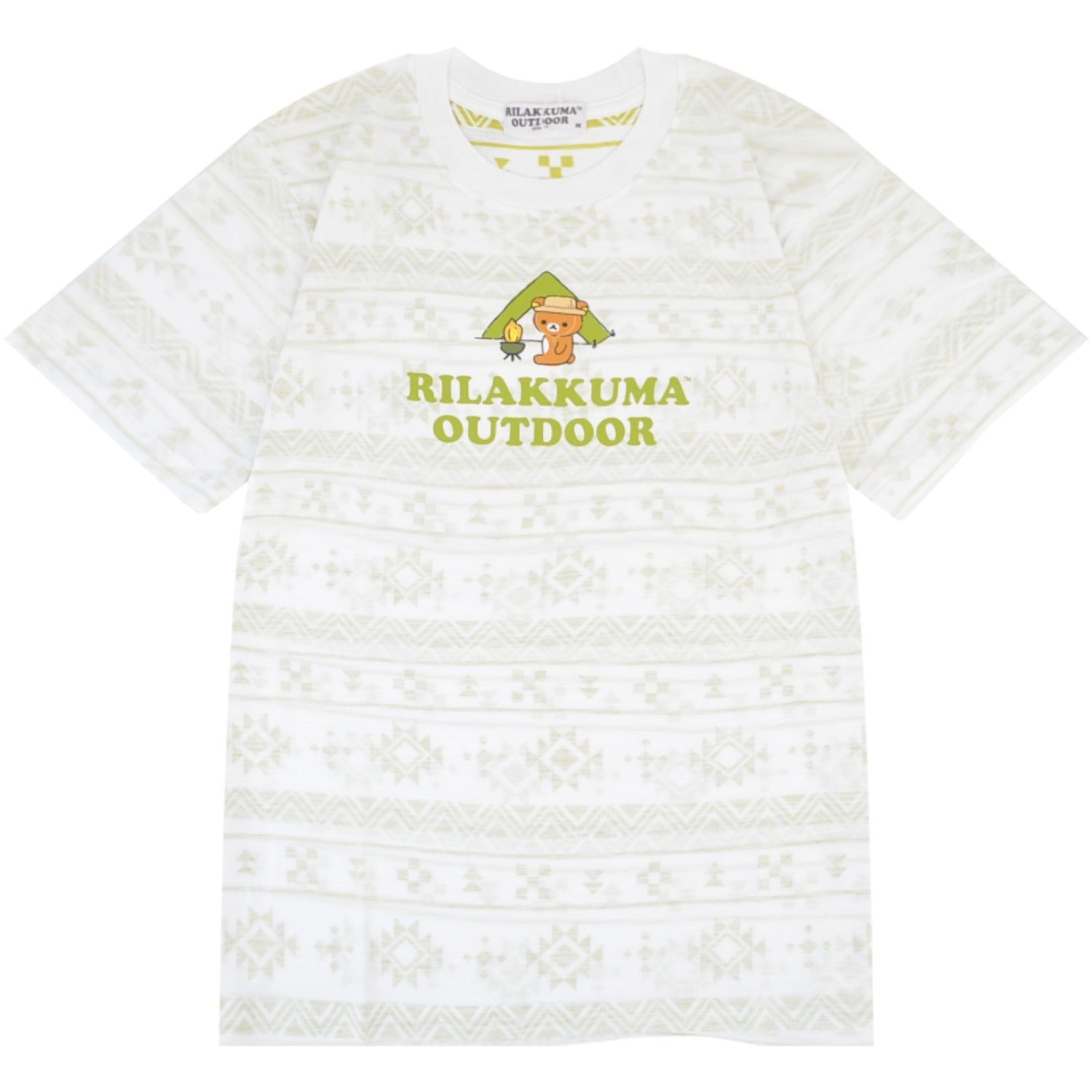 リラックマ サンエックス ピグメント 総柄 アウトドア Tシャツ 半袖 プリント トップス San-X rk1152-170
