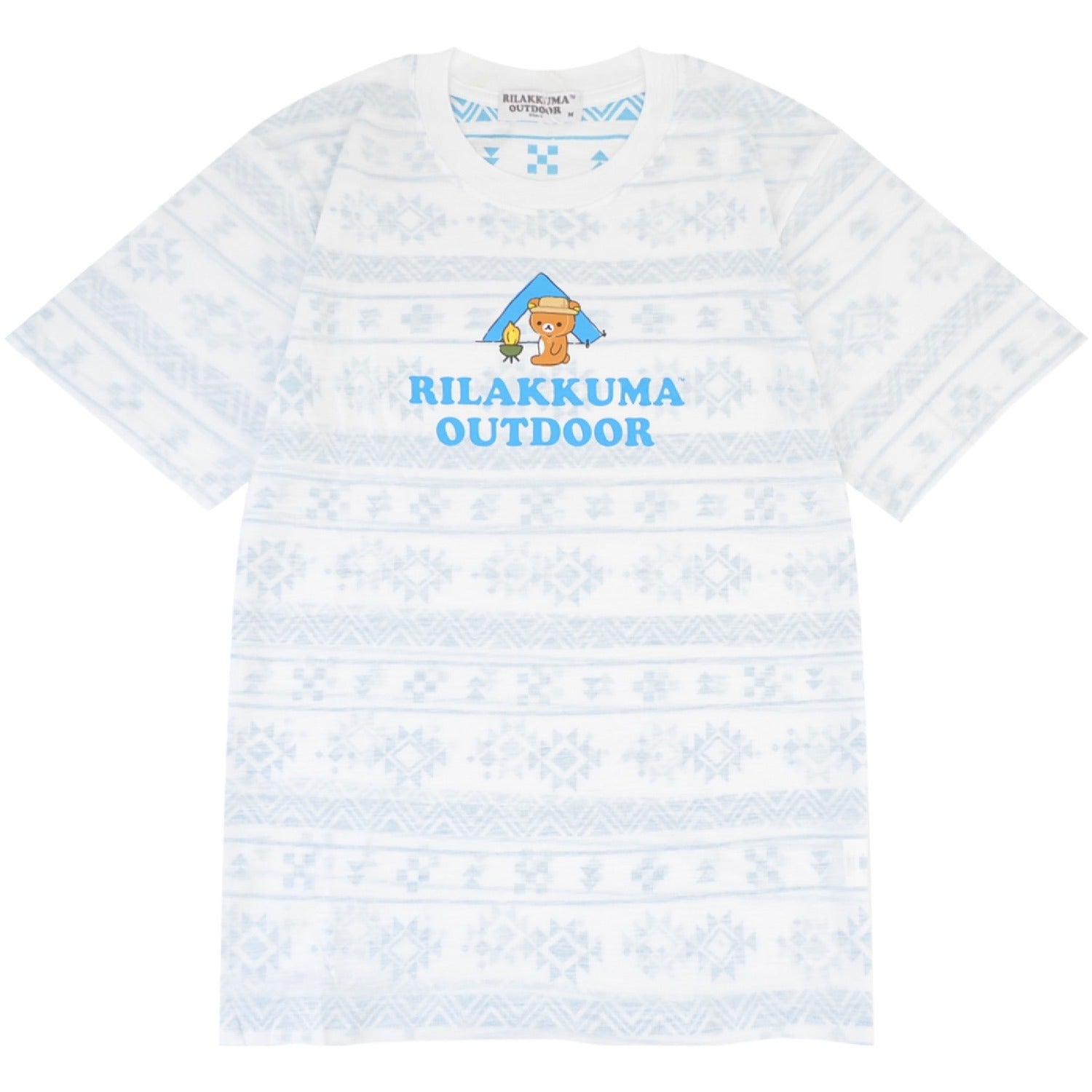 リラックマ サンエックス ピグメント 総柄 アウトドア Tシャツ 半袖 プリント トップス San-X rk1152-170
