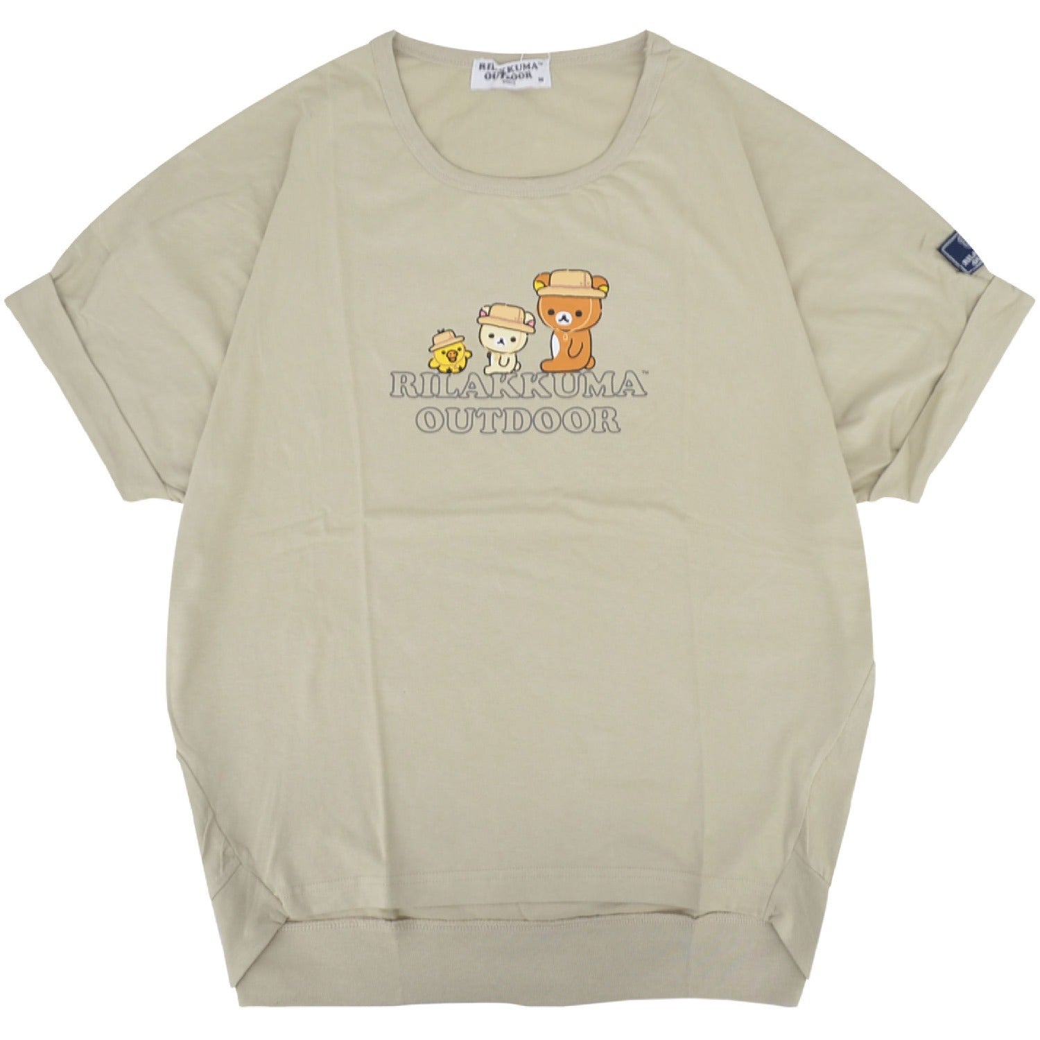 リラックマ アウトドア プリント裾 バルーン 半袖 Tシャツ 春夏 Rilakkuma San-X rk1152-171