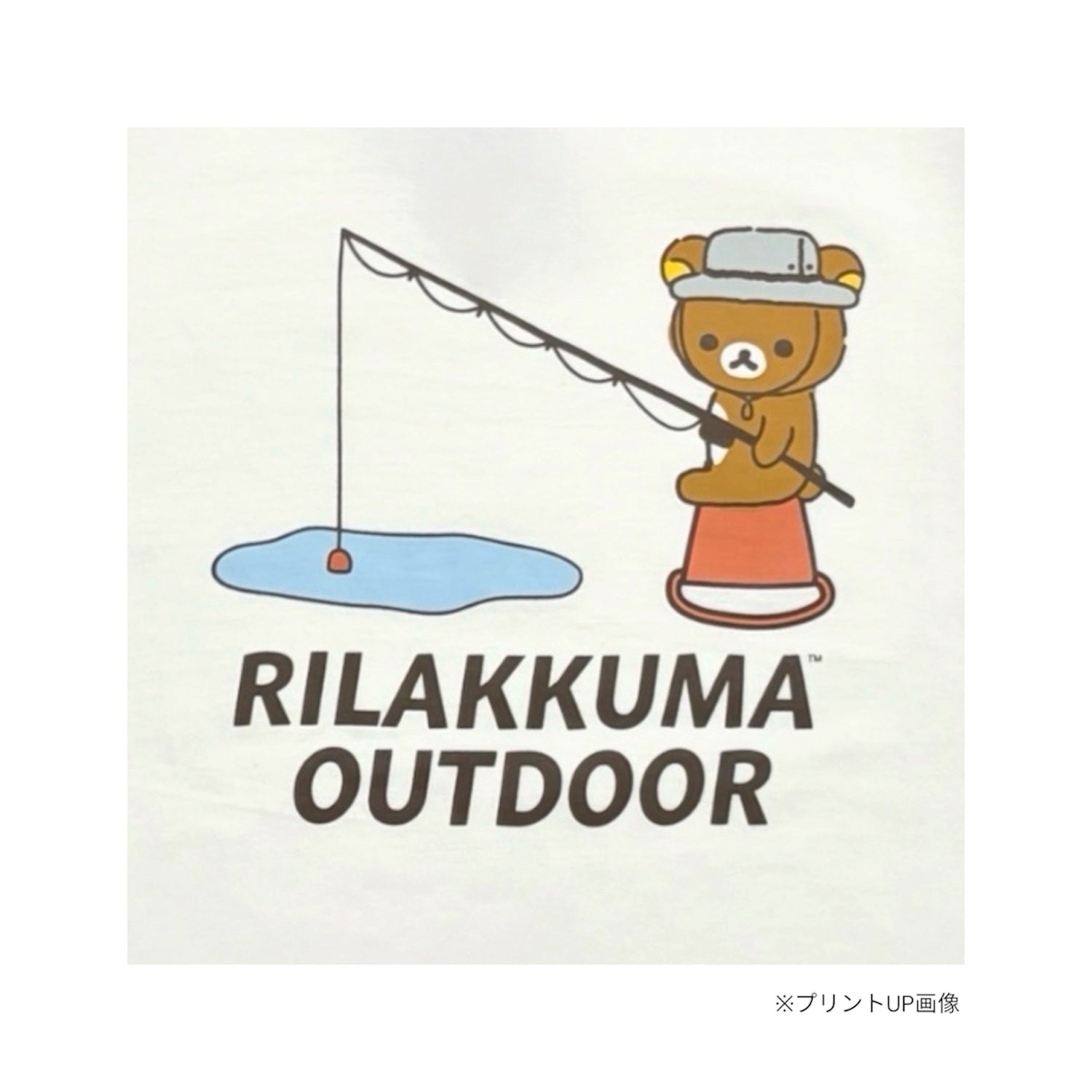 リラックマアウトドア 釣り柄 リンガー 半袖 Tシャツ トップス プリント 天竺 綿 夏 レディース メンズ rilakkuma rk1162-29