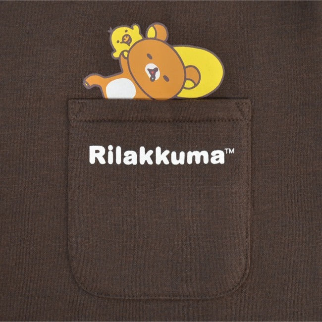 リラックマ サンエックス トレーナー 裏起毛 スウェット 長袖 刺繍 プリント ポケット San-X rk1344-73