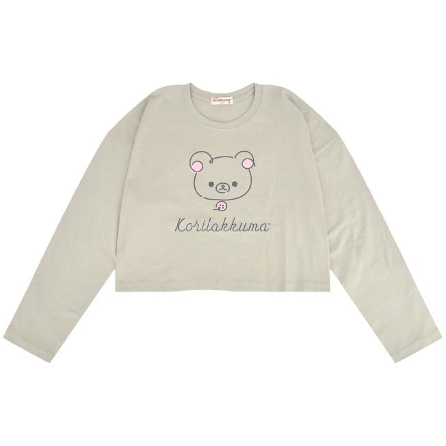 リラックマ コリラックマ サンエックス クロップド 長袖 Tシャツ トップス ショート丈 プリント San-X rk2243-62
