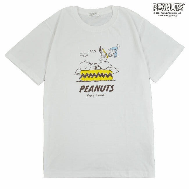 スヌーピー サーフ柄 半袖 Tシャツ トップス プリント 刺繍 ポケット付き ワンポイント 天竺 春 夏 メンズ レディース SNOOPY PEANUTS s1162-229sp