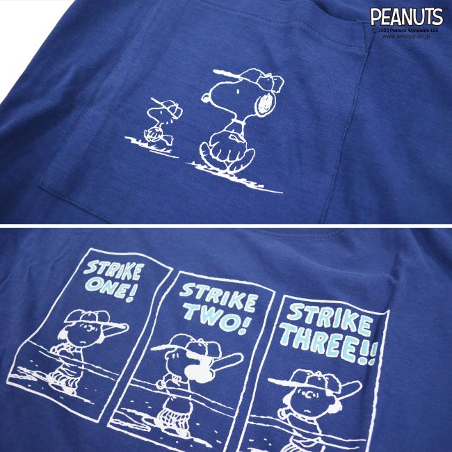 スヌーピー BIG Tシャツ PEANUT ポケット付き プリント ルーシー M L LL s1112-246sp