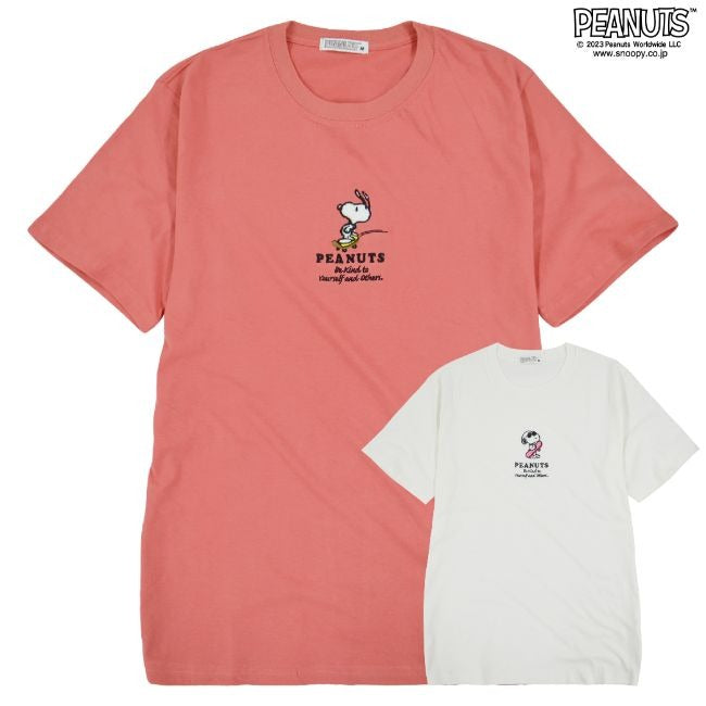 スヌーピー Tシャツ 半袖 ワンポイント 刺繍 SNOOPY PEANUTS s1132-151sp