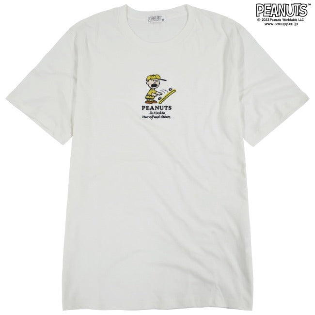 スヌーピー Tシャツ トップス 半袖 オラフ チャーリーブラウン 刺繍 SNOOPY PEANUTS s1132-152sp