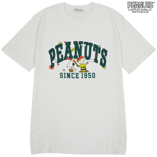スヌーピー チャーリー・ブラウン Tシャツ 半袖 ロゴ 野球 宇宙 プリント SNOOPY PEANUTS s1132-157sp