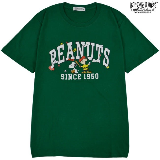 スヌーピー チャーリー・ブラウン Tシャツ 半袖 ロゴ 野球 宇宙 プリント SNOOPY PEANUTS s1132-157sp