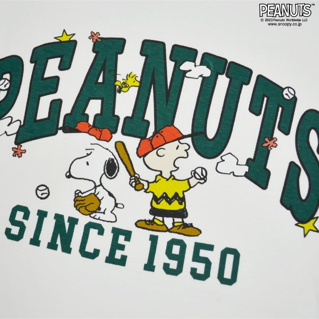 スヌーピー チャーリー・ブラウン Tシャツ 半袖 ロゴ 野球 宇宙 プリント SNOOPY PEANUTS s1132-157sp