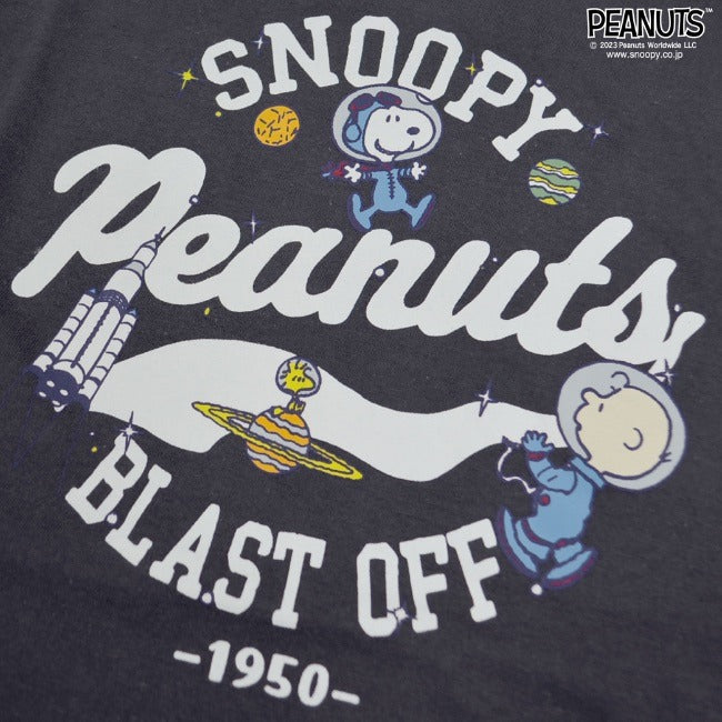 スヌーピー チャーリー・ブラウン Tシャツ 半袖 ロゴ 野球 宇宙 プリント SNOOPY PEANUTS s1132-157sp